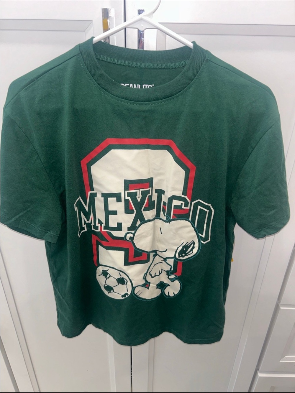 Peanuts Snoopy Mexico Soccer Tee Size X-Small Oversized Fit